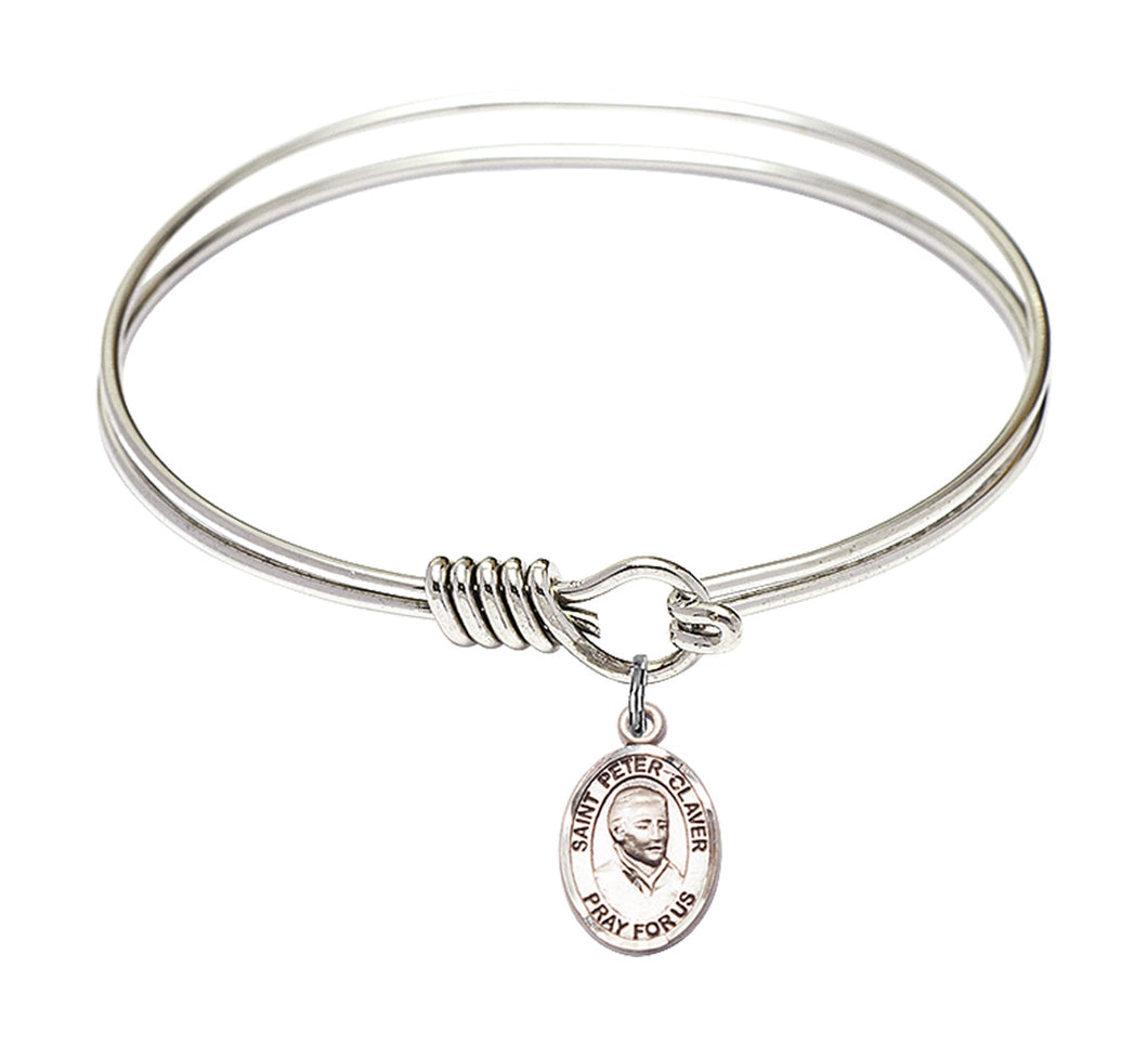 St. Peter Claver Custom Bangle - Silver