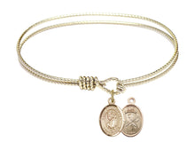 Load image into Gallery viewer, St. Aloysius Gonzaga Custom Bangle - Gold Filled
