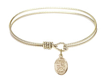 Load image into Gallery viewer, St. Michael the Archangel Custom Bangle - Gold Filled
