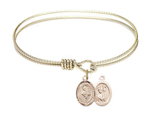 Load image into Gallery viewer, St. Christopher / Dance Custom Bangle - Gold Filled
