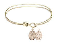 Load image into Gallery viewer, St. Christopher / Martial Arts Custom Bangle - Gold Filled
