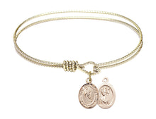 Load image into Gallery viewer, St. Christopher / Rugby Custom Bangle - Gold Filled
