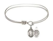 Load image into Gallery viewer, St. Benedict Custom Bangle - Silver

