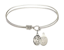 Load image into Gallery viewer, St. Christopher / Men&#39;s Water Polo Custom Bangle - Silver
