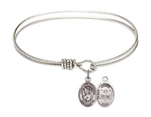 Load image into Gallery viewer, St. Aloysius Gonzaga Custom Bangle - Silver
