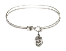 Load image into Gallery viewer, St. Michael the Archangel Custom Bangle - Silver
