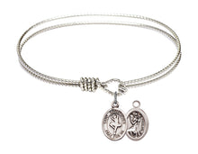 Load image into Gallery viewer, St. Christopher / Dance Custom Bangle - Silver
