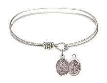Load image into Gallery viewer, St. Sebastian / Wrestling Custom Bangle - Silver
