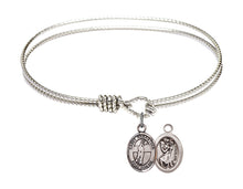 Load image into Gallery viewer, St. Sebastian / Volleyball Custom Bangle - Silver
