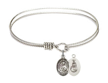 Load image into Gallery viewer, Our Lady of Mount Carmel Custom Bangle - Silver
