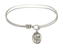 Load image into Gallery viewer, St. Meinrad of Einsiedeln Custom Bangle - Silver
