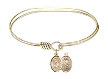Load image into Gallery viewer, St. Aloysius Gonzaga Custom Bangle - Gold Filled
