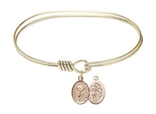 Load image into Gallery viewer, St. Sebastian / Cheerleading Custom Bangle - Gold Filled
