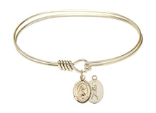 Load image into Gallery viewer, St. Rita of Cascia / Baseball Custom Bangle - Gold Filled
