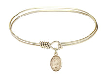 Load image into Gallery viewer, St. John Baptiste de la Salle Custom Bangle - Gold Filled
