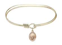 Load image into Gallery viewer, St. Aidan of Lindisfarne Custom Bangle - Gold Filled
