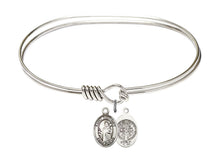 Load image into Gallery viewer, St. Benedict Custom Bangle - Silver
