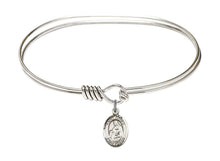 Load image into Gallery viewer, St. Agnes of Rome Custom Bangle - Silver
