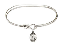 Load image into Gallery viewer, St. Uriel the Archangel Custom Bangle - Silver
