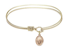 Load image into Gallery viewer, St. Aidan of Lindisfarne Custom Bangle - Gold Filled
