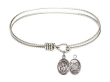 Load image into Gallery viewer, St. Victor of Marseilles Custom Bangle - Silver
