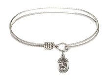 Load image into Gallery viewer, St. Michael the Archangel Custom Bangle - Silver
