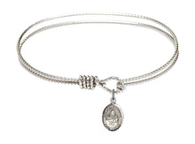 Load image into Gallery viewer, St. Christopher / Lacrosse Custom Bangle - Silver
