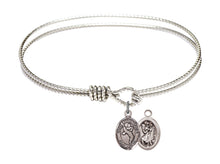 Load image into Gallery viewer, St. Christopher / Martial Arts Custom Bangle - Silver
