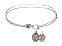 Load image into Gallery viewer, St. Sebastian / Tennis Custom Bangle - Silver
