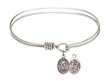 Load image into Gallery viewer, St. Sebastian / Gymnastics Custom Bangle - Silver
