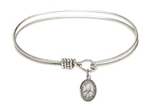 Load image into Gallery viewer, Blessed Pier Giorgio Frassati Custom Bangle - Silver
