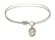 Load image into Gallery viewer, St. Finnian of Clonard Custom Bangle - Silver
