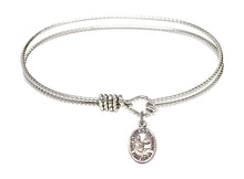 Load image into Gallery viewer, St. Claude de laa Colombiere Custom Bangle - Silver
