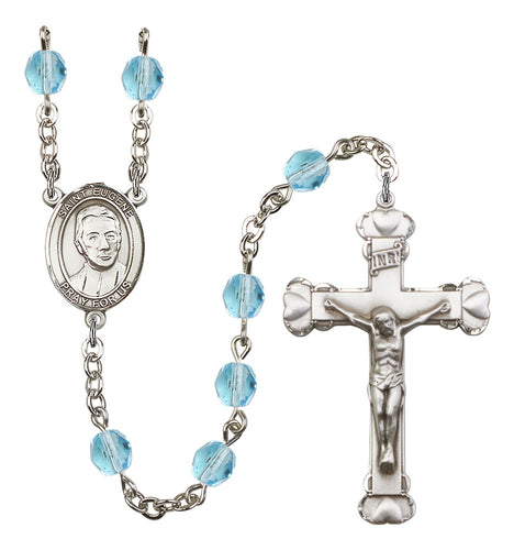 St. Eugene de Mazenod Custom Birthstone Rosary - Silver