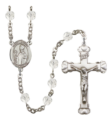 St. Austin Custom Birthstone Rosary - Silver