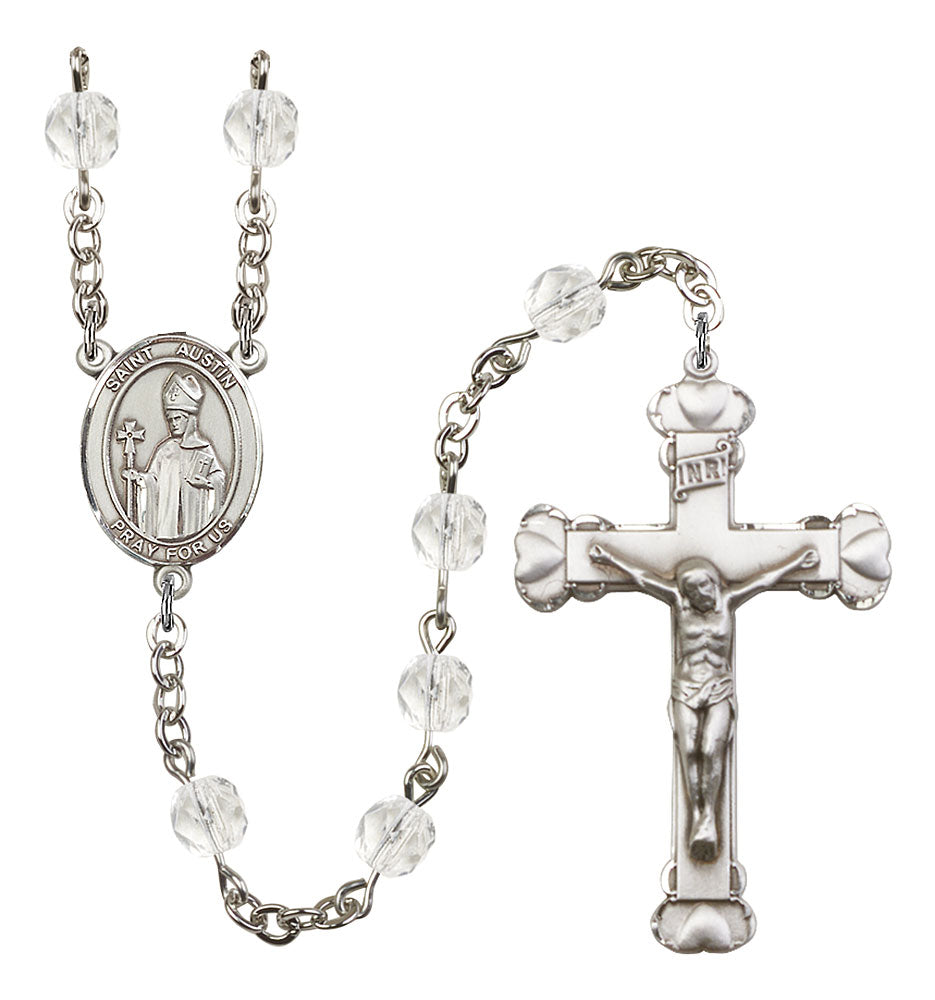 St. Austin Custom Birthstone Rosary - Silver