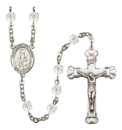 St. Basil the Great Custom Birthstone Rosary - Silver
