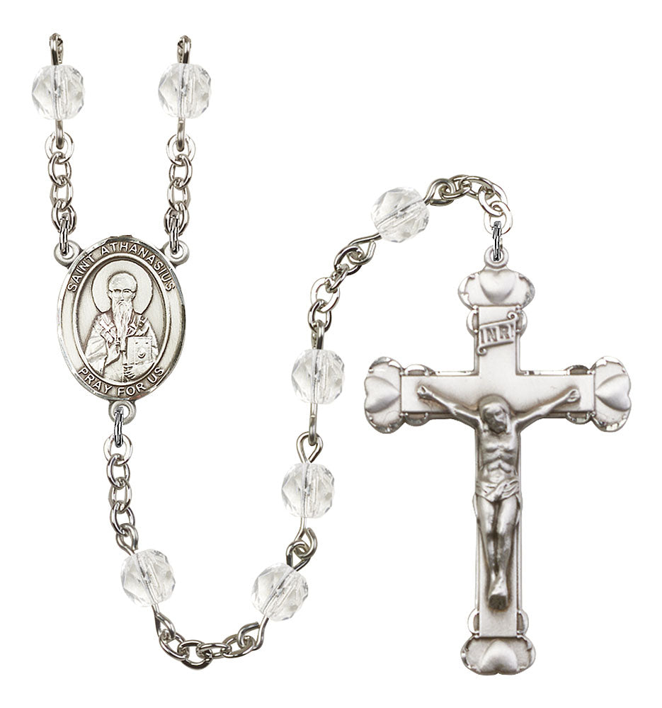 St. Athanasius Custom Birthstone Rosary - Silver