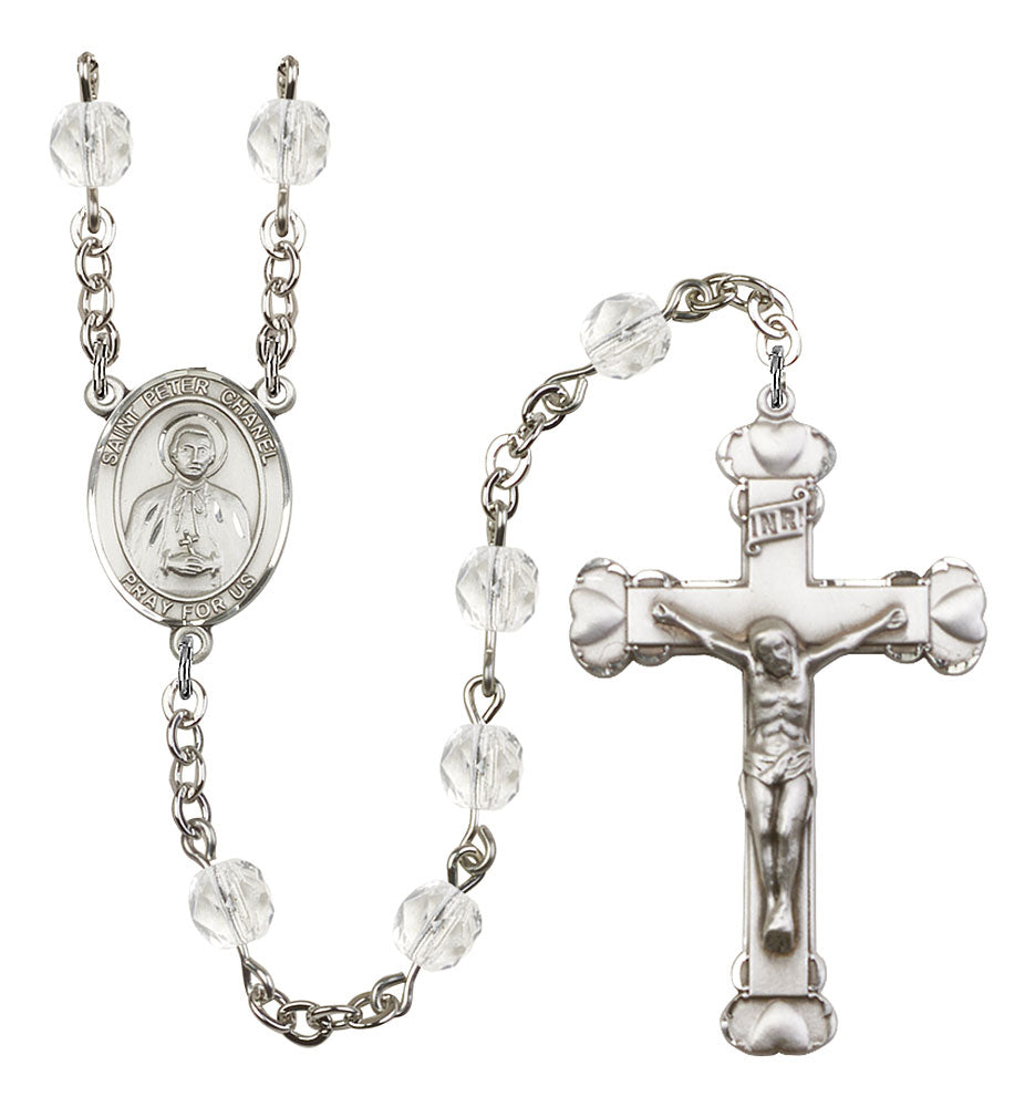 St. Peter Chanel Custom Birthstone Rosary - Silver