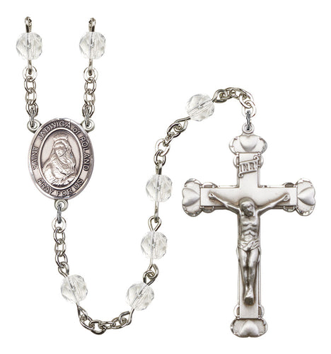 St. Jadwiga of Poland Custom Birthstone Rosary - Silver