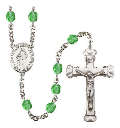 Our Lady of the Undoer of Knots Custom Birthstone Rosary - Silver