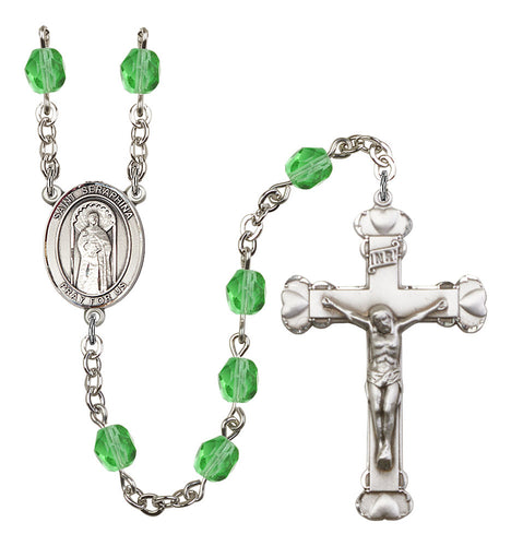 St. Seraphina Custom Birthstone Rosary - Silver