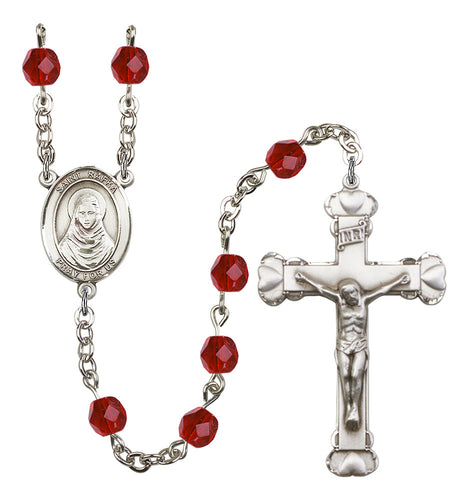 St. Rafka Custom Birthstone Rosary - Silver