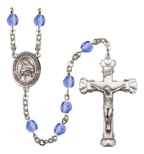 Virgen de la Divina Providencia Custom Birthstone Rosary - Silver