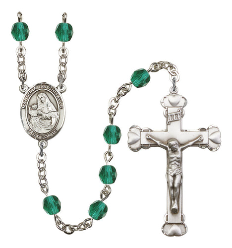 Madonna del Ghisallo Custom Birthstone Rosary - Silver