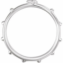 Load image into Gallery viewer, Decade Rosary Ring - Sterling Silver, 2.5mm, Side View
